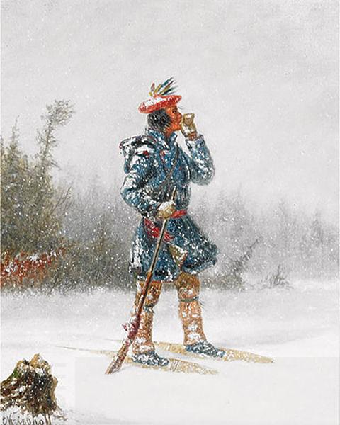 Cornelius Krieghoff Indian Hunter on Snowshoes China oil painting art